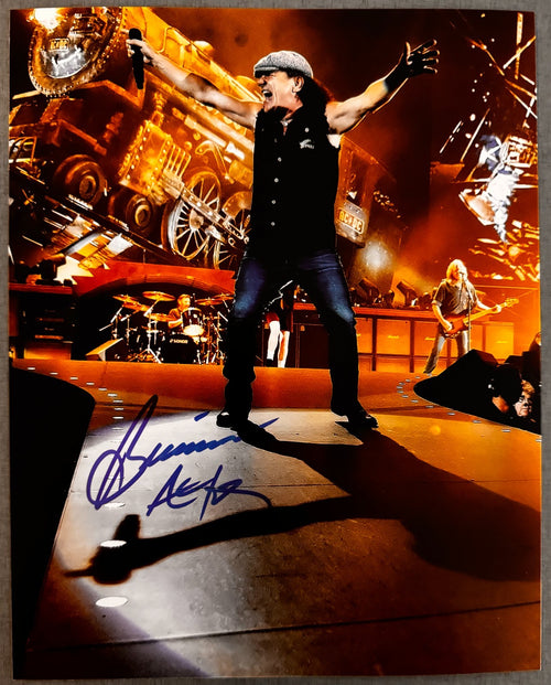 Brian Johnson AC/DC Signed Autograph Signature 8x10 Matte Photograph COA