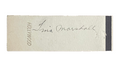 Tina Marshall Signed Autograph Signature 4.5x1.5 Open Hollywood Matchbook Vintag