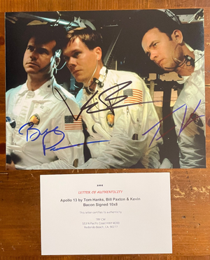 Apollo 13 Signed Autograph 10x8 Bob Paxton, Kevin Bacon, Tom Hanks Photo w/ COA