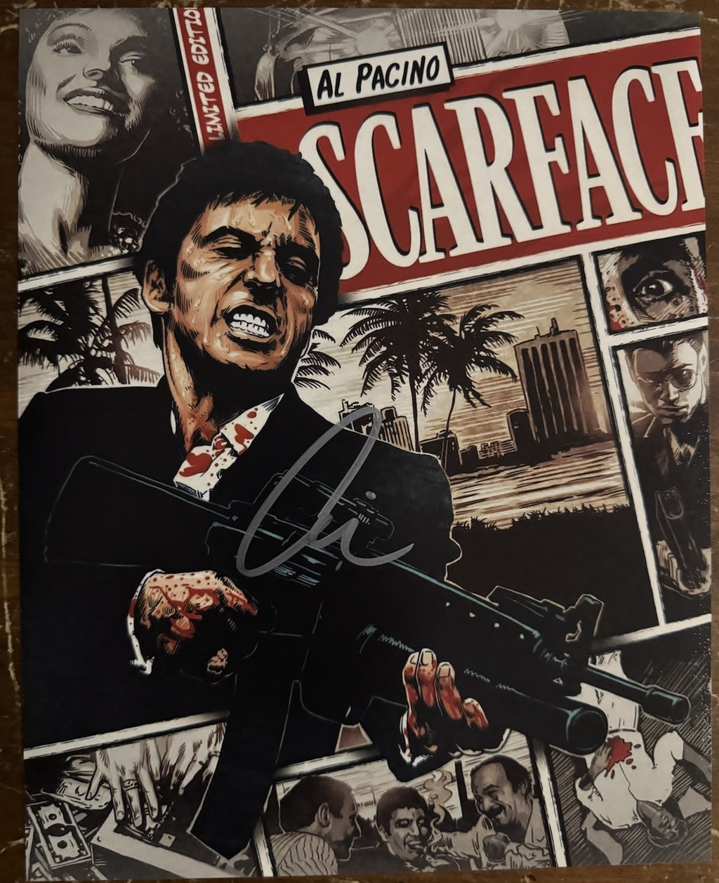 Al Pacino Scarface Signed Autograph Signature 8x10 Matte Photograph COA