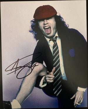 Angus Young AC/DC Signed Autograph Signature 8x10 Matte Photograph COA