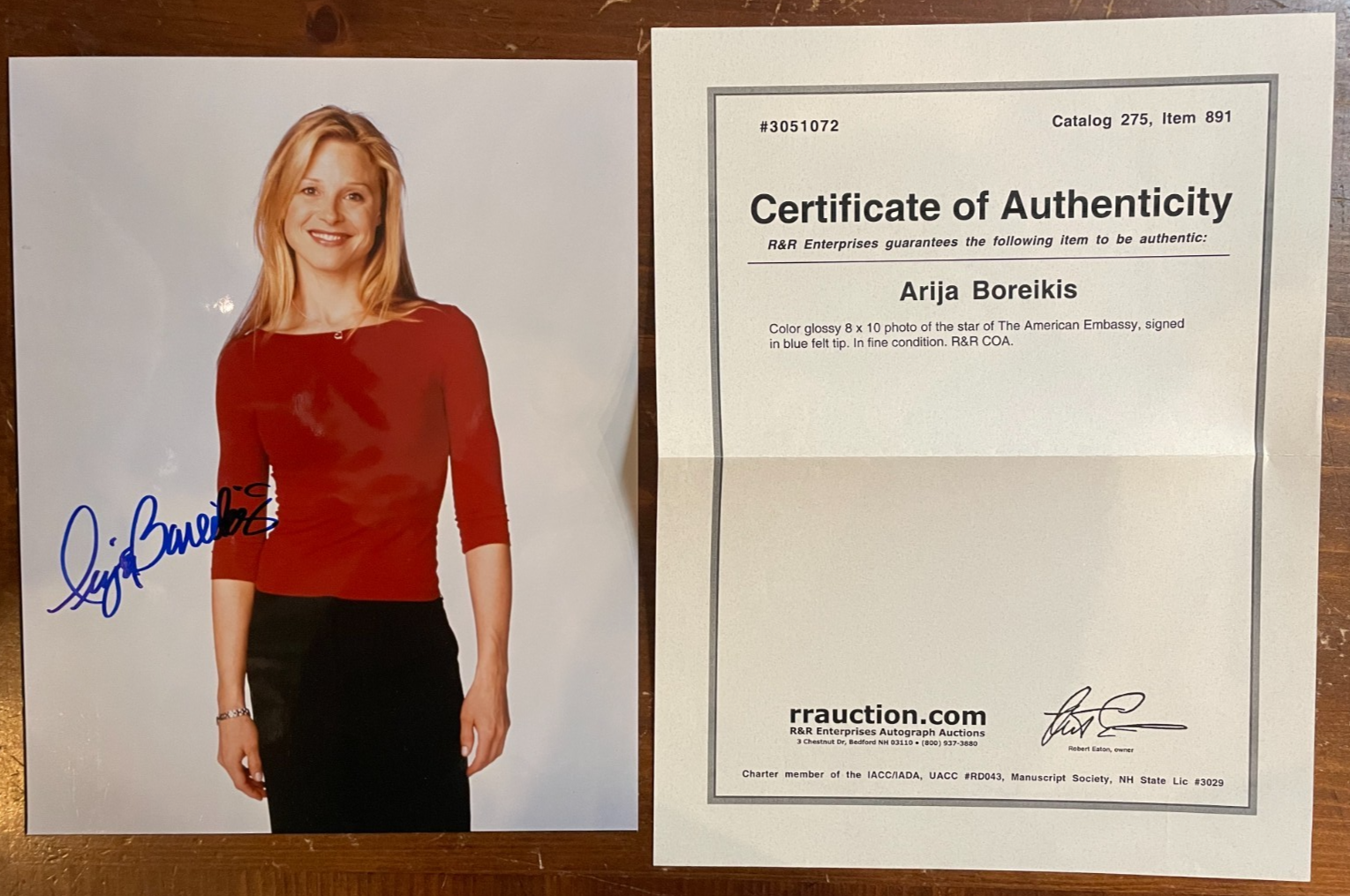 Arija Bareikis Signed Autograph Signature 8x10 Color Glossy Photograph with COA
