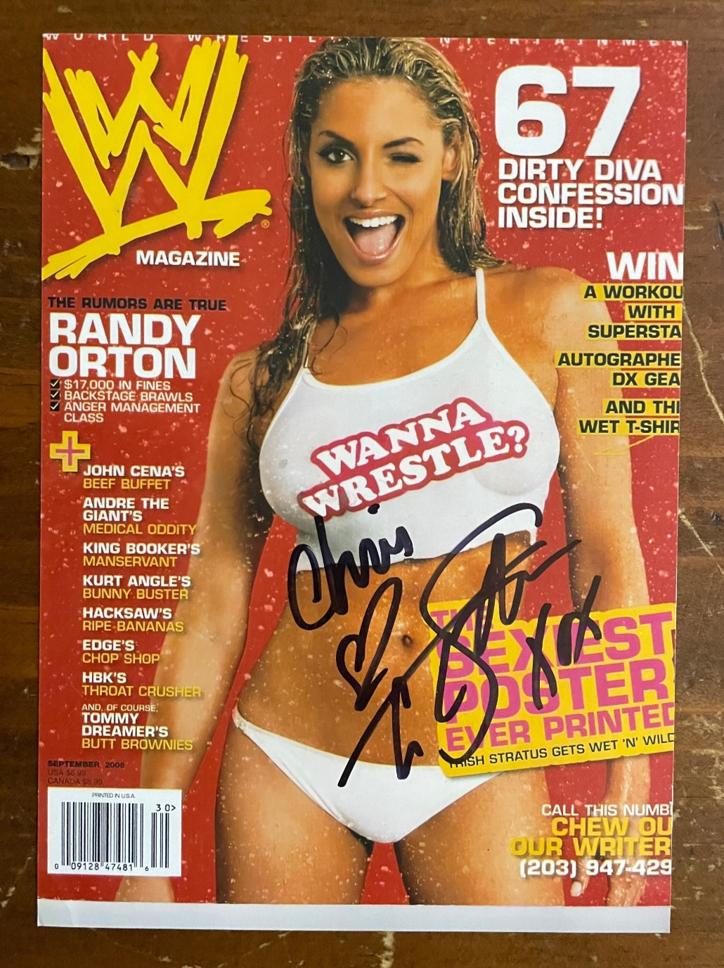 Trish Stratus Signed Autograph Signature 5x7 Color Glossy Photograph WWE