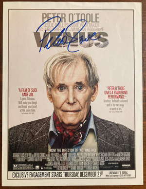 Peter O'Toole Signed Autograph Signature 8.25x10.25 Venus Magazine Cut Ad