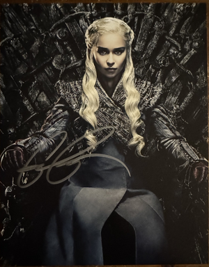 Emilia Clarke Game of Thrones Autographed Signature 8x10 Matte Photograph COA