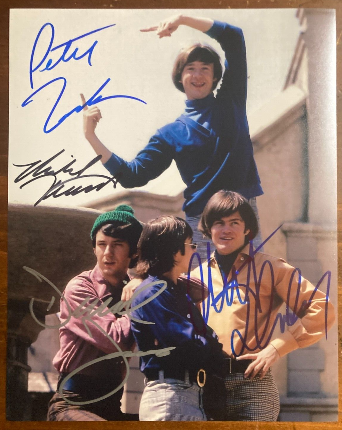 The Monkees - Davy Jones, Micky Dolenz, Michael Nesmith, Peter Tork Signed 8x10