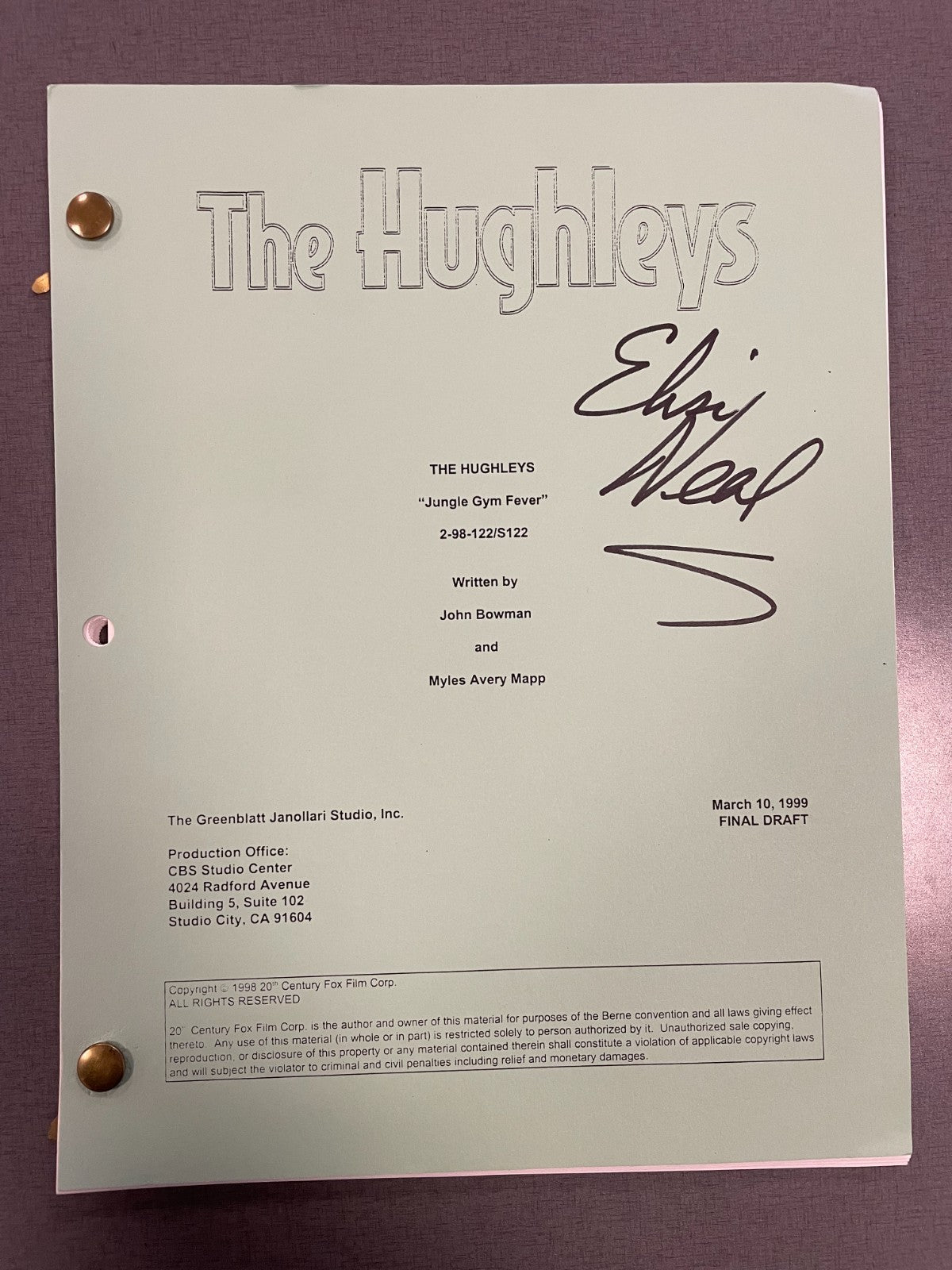 Elise Neal Signed Autograph Signature Screenplay The Hughleys Jungle Gym Fever