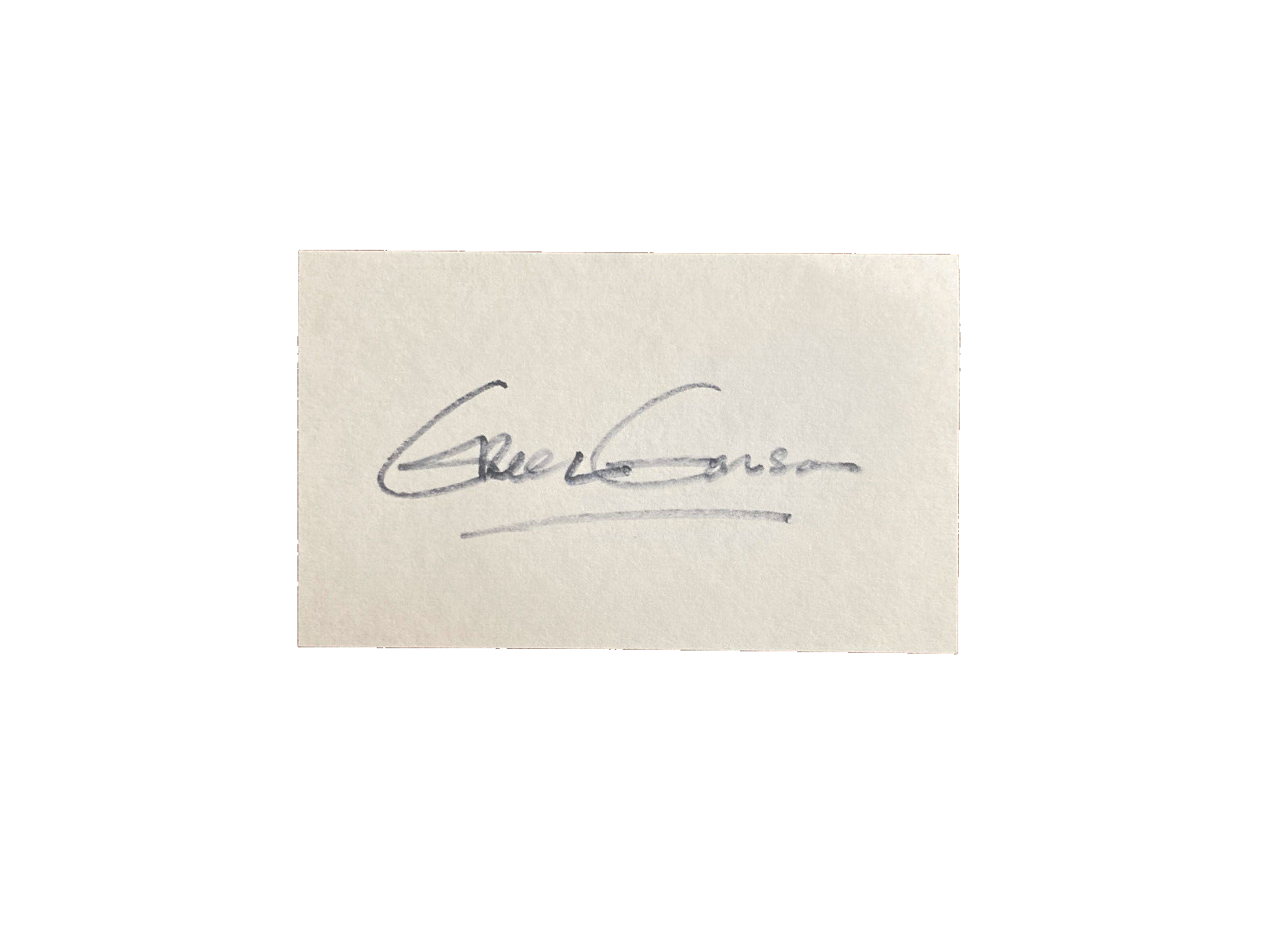 Greer Garson Signed Autograph Signature 3x5 index card Mrs. Miniver