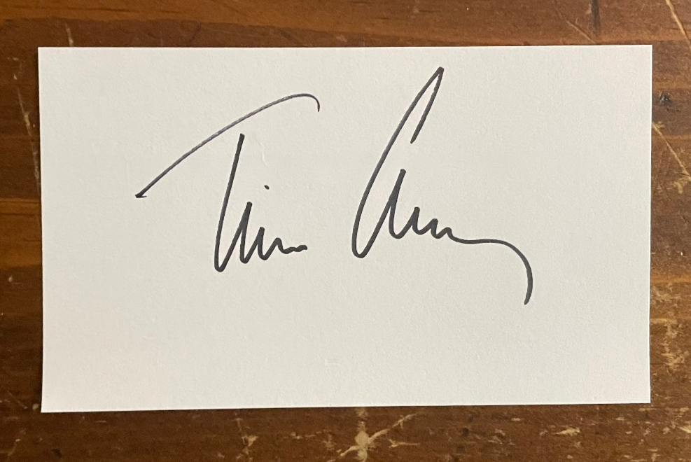 Tim Arn Signed Autograph Signature 3x5 Index Card