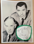 Jack Webb and Harvey Morgen Signed Autograph Signature 8x10 Dragnet Photograph