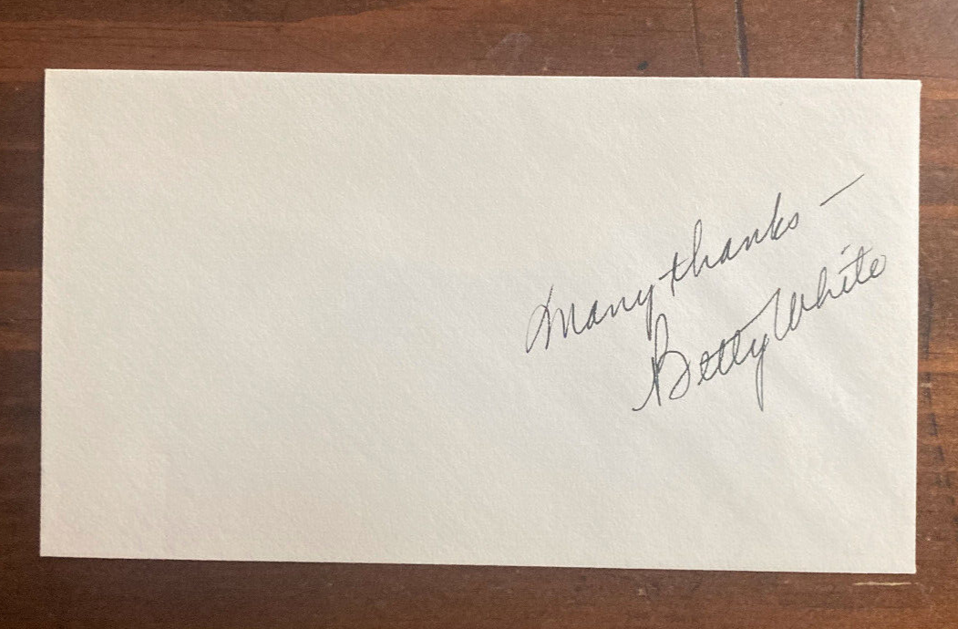 Betty White Signed Autograph Signature 6x4 Envelope Golden Girls Bea Arthur TV