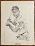 Hank Aaron Signed Autograph Signature 8.5x11 Stock Hall of Fame Karl Stahn Art
