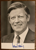 Helmut Schmidt Signed Autograph Signature 4x5.5 B&W Glossy Photograph