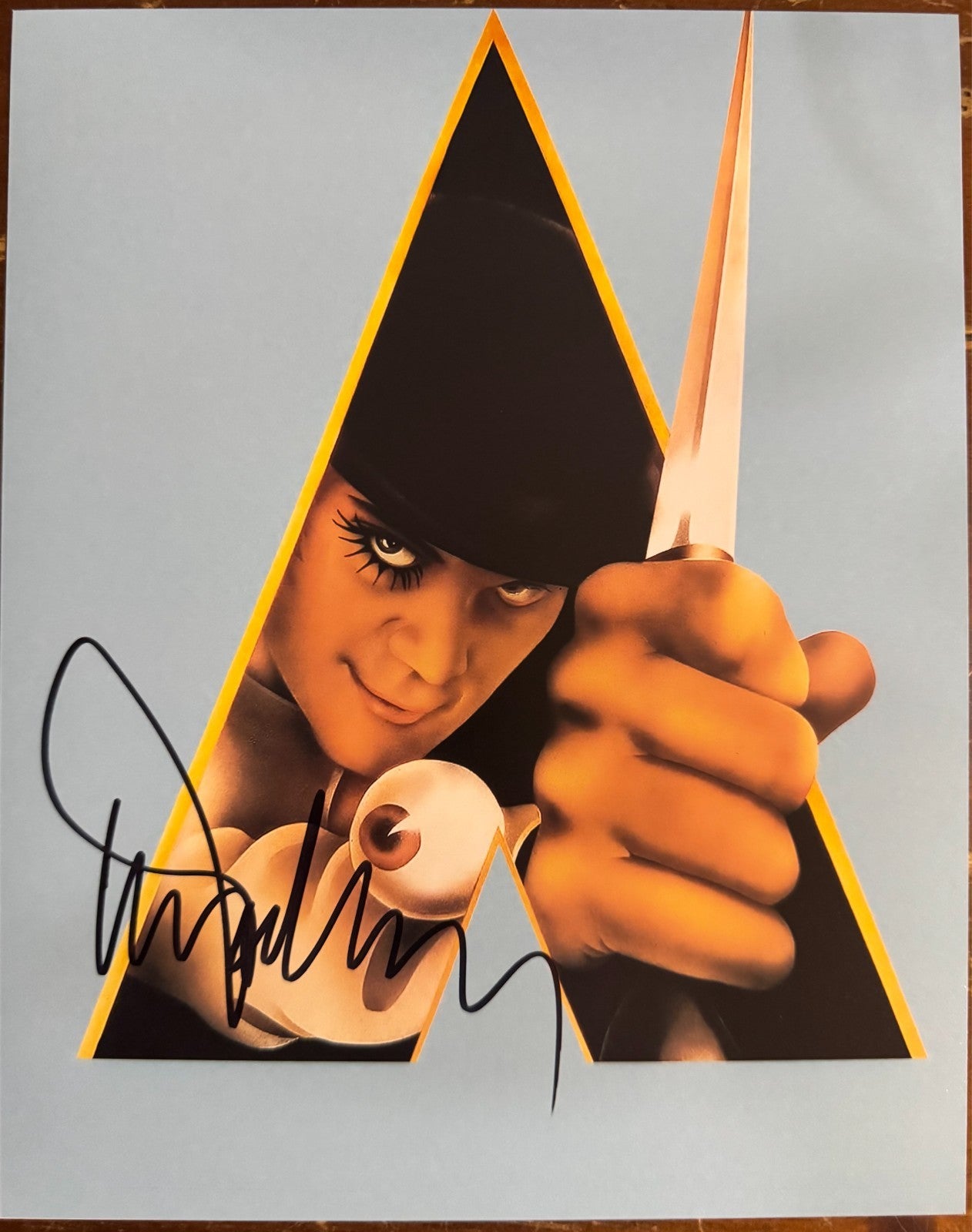 Malcolm McDowell A Clockwork Orange Signed Autograph 8x10 Matte Photograph COA
