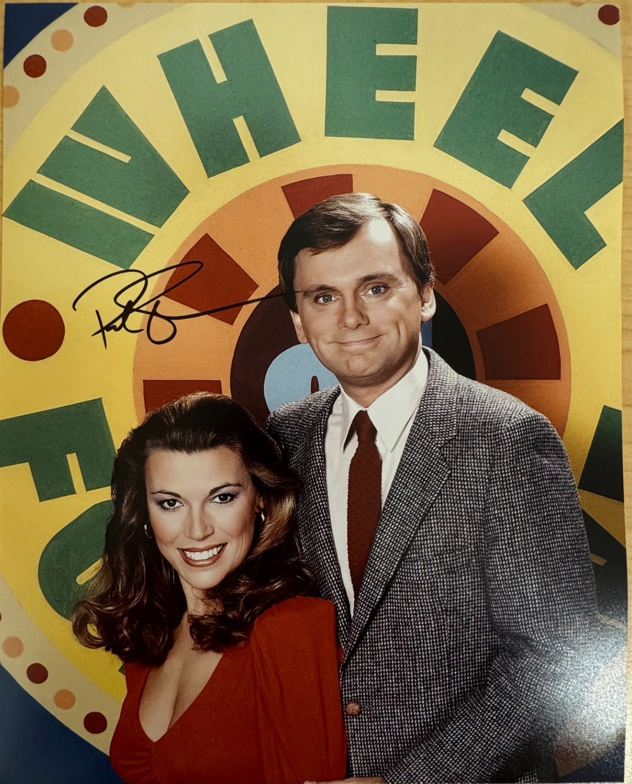 Pat Sajak Wheel of Fortune Signed Autograph Signature 8x10 Matte Photo COA