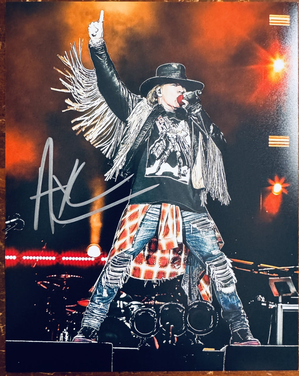 Axl Rose Guns N Roses Signed Autographed Signature 8x10 Matte Photograph COA