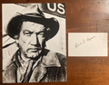 Richard Boone Signed Autograph Signature 3x5 index card with Vintage 8x10