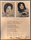 Kitty Wells & Gene Forbes Signed Autograph Signature on Vintage Lyric Sheet
