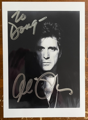 Al Pacino Signed Autograph Signature 4x6 B&W Glossy Photograph