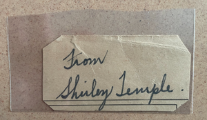 Shirley Temple Black Autograph Signature 2.5x1.25 Vintage cut Paper