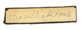 Basil Rathbone Signed Autograph Signature 4x.75 Vintage Cut Paper