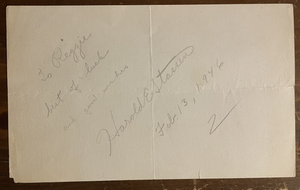 Francis E. McGovern Signed Vintage 6x4 Vintage Questionnaire +cut signature Wisc