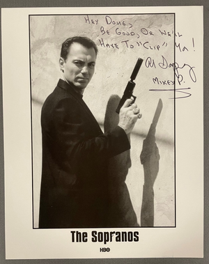 Al Sapienza Signed Autograph 8x10 B&W Glossy Photograph Mikey P of The Sopranos