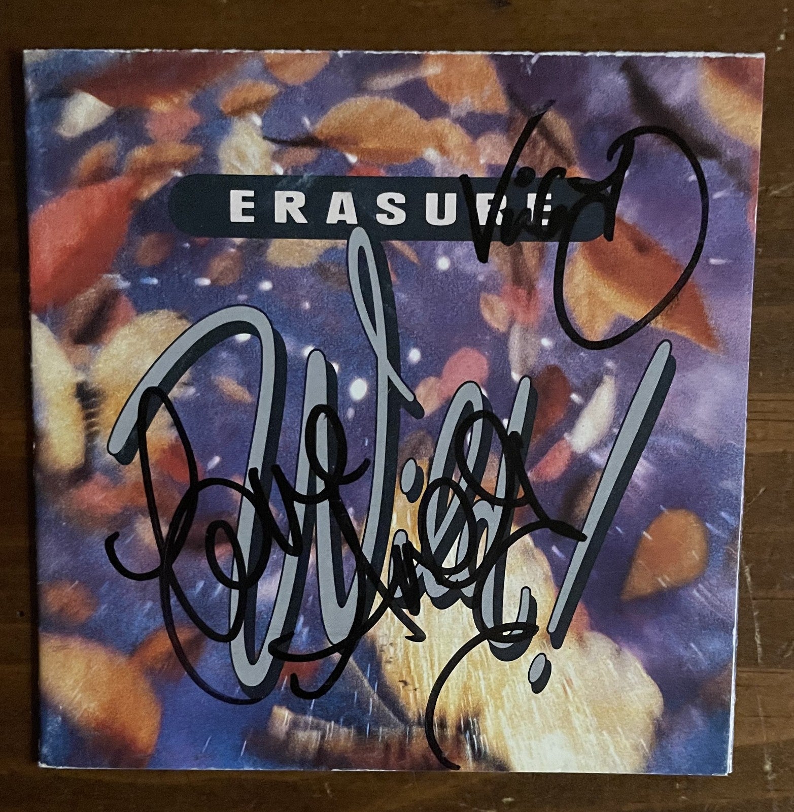 Erasure Signed Signatures Signed by Andy Bell & Vince Clarke Wild! CD Cover Orig