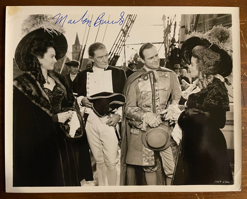 Barbara Streisand Marlon Brando Signed Autograph Signature 10x8 Hello, Dolly!