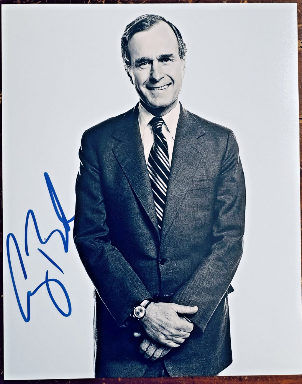 George Bush Sr. Signed Autographed Signature 8x10 Matte Photograph COA