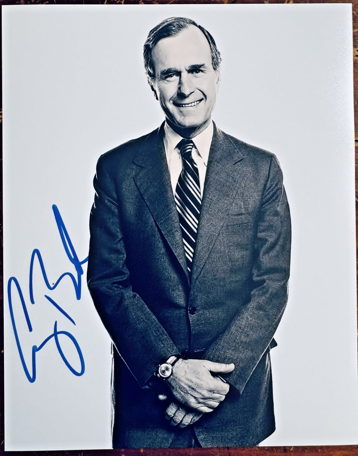 George Bush Sr. Signed Autographed Signature 8x10 Matte Photograph COA