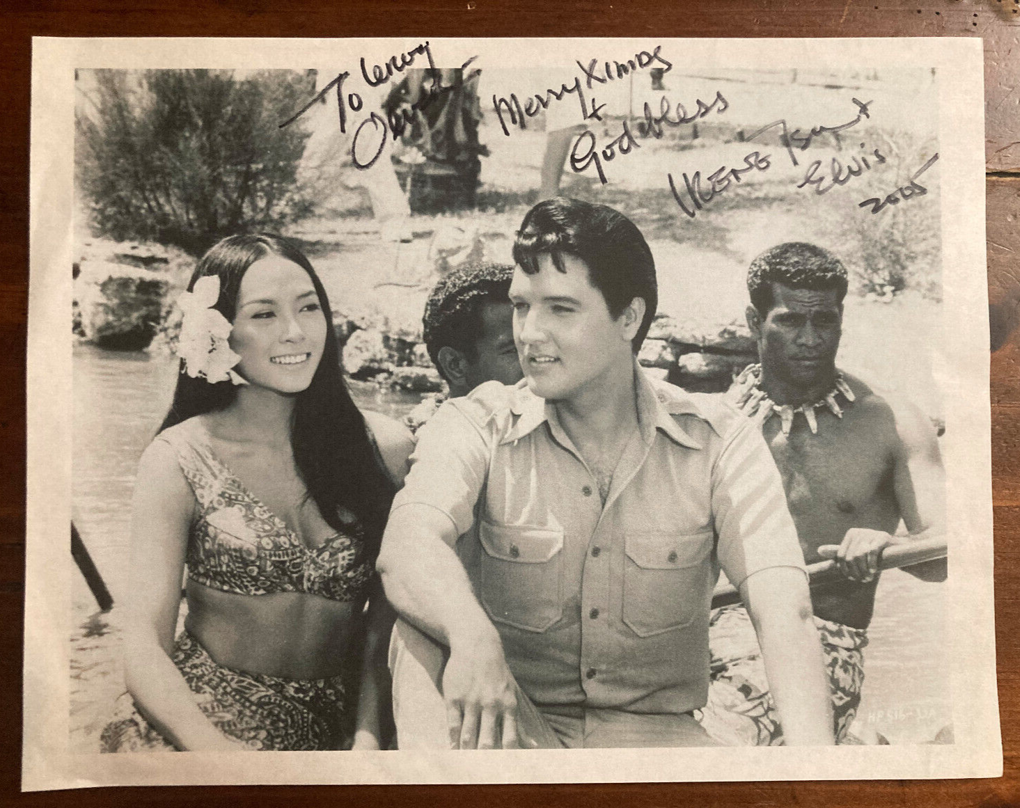 Irene Tsu Signed Autograph Signature 8.5x11 B&W printer copy - Elvis