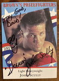 John Skully Signed Autograph Signature Brown's Prizefighters Trading Card Boxing