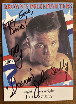 John Skully Signed Autograph Signature Brown's Prizefighters Trading Card Boxing