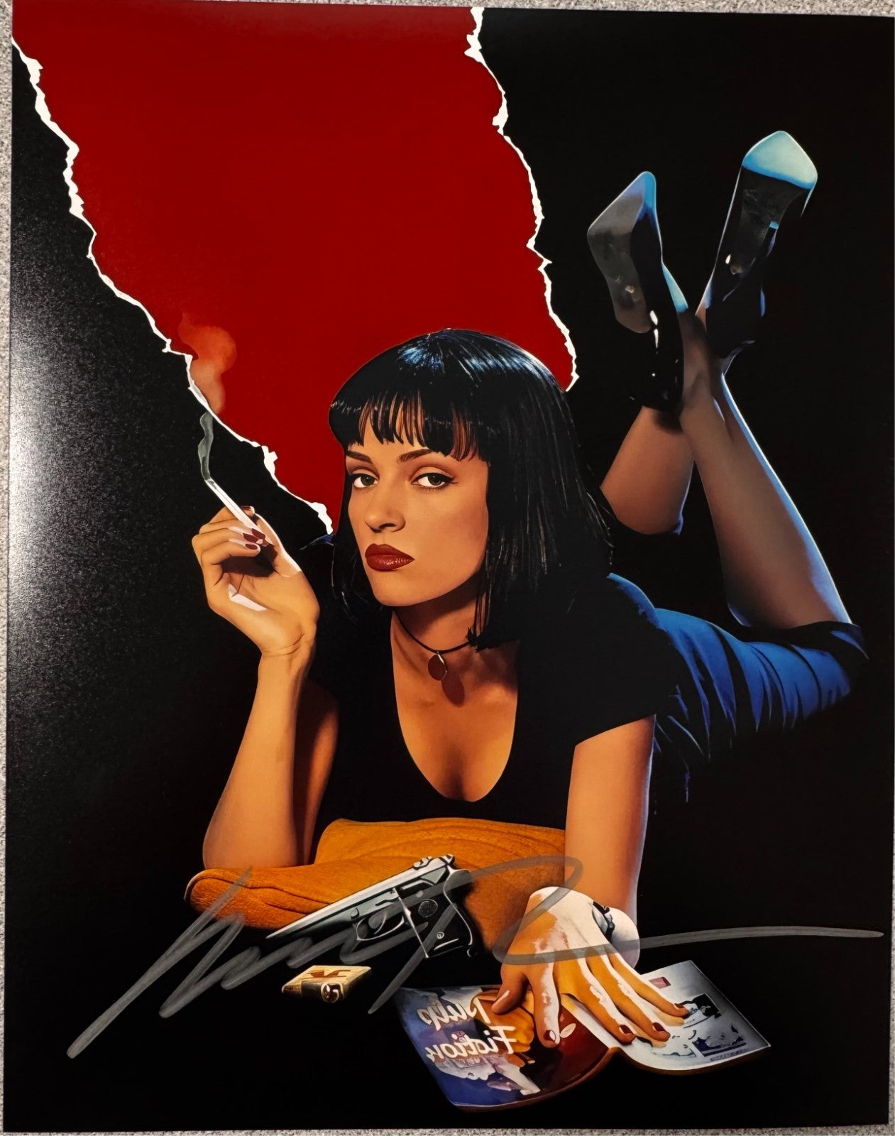 Uma Thurman Pulp Fiction Signed Autographed Signature 8x10 Matte Photograph COA