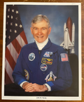 John W. Young Signed Autograph Signature 8x10 Original NASA Photograph RARE