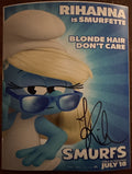 Rihanna Signed Autographed Signature 8x10 Matte Smurfs Photograph COA