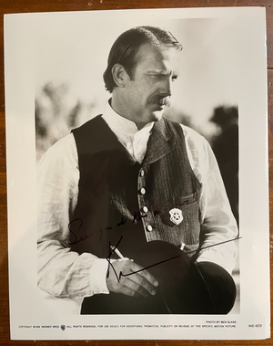 Kevin Costner Signed Autograph Signature 8x10 B&W Glossy Photograph Wyatt Earp