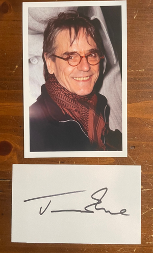 Jeremy Irons Signed Autograph Signature 3x5 Index Card