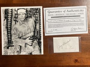Alan Ladd & Jay Silverheel Signed Autograph Signatures 3x5 Index Saskatchewan