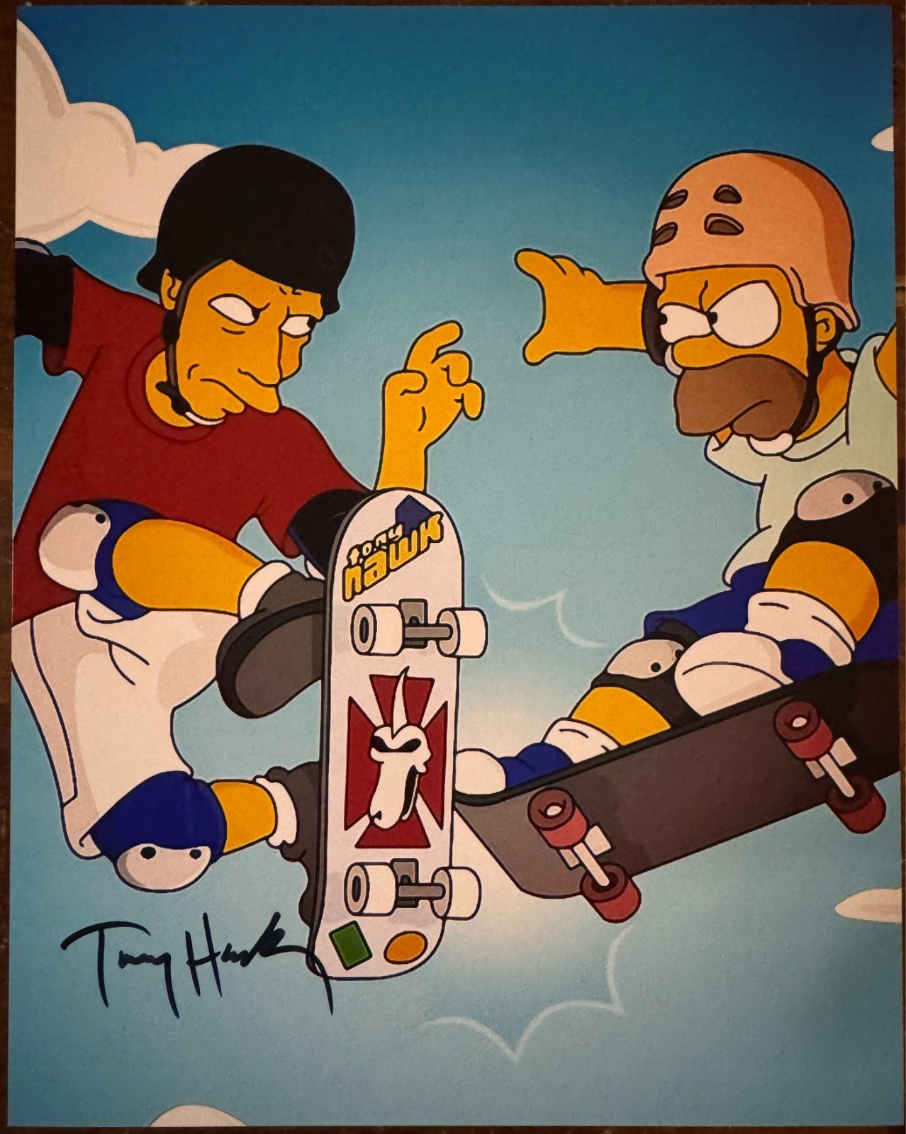Tony Hawk The Simpsons signed Autographed Signature 8×10 matte photograph