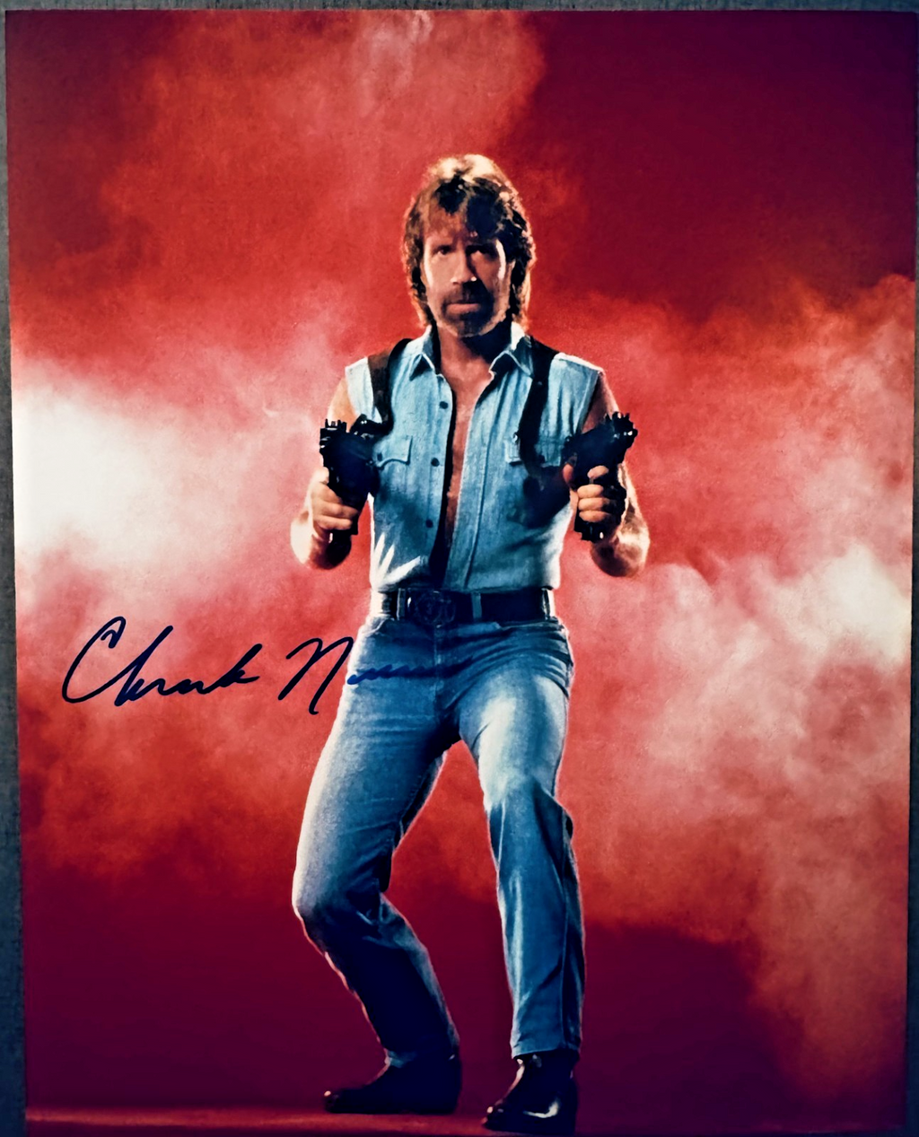 Chuck Norris Signed Autographed Signature 8x10 Matte Photograph COA