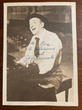 Jimmy Durante Signed Autograph Signature 5x7 Vintage B&W Glossy Photograph