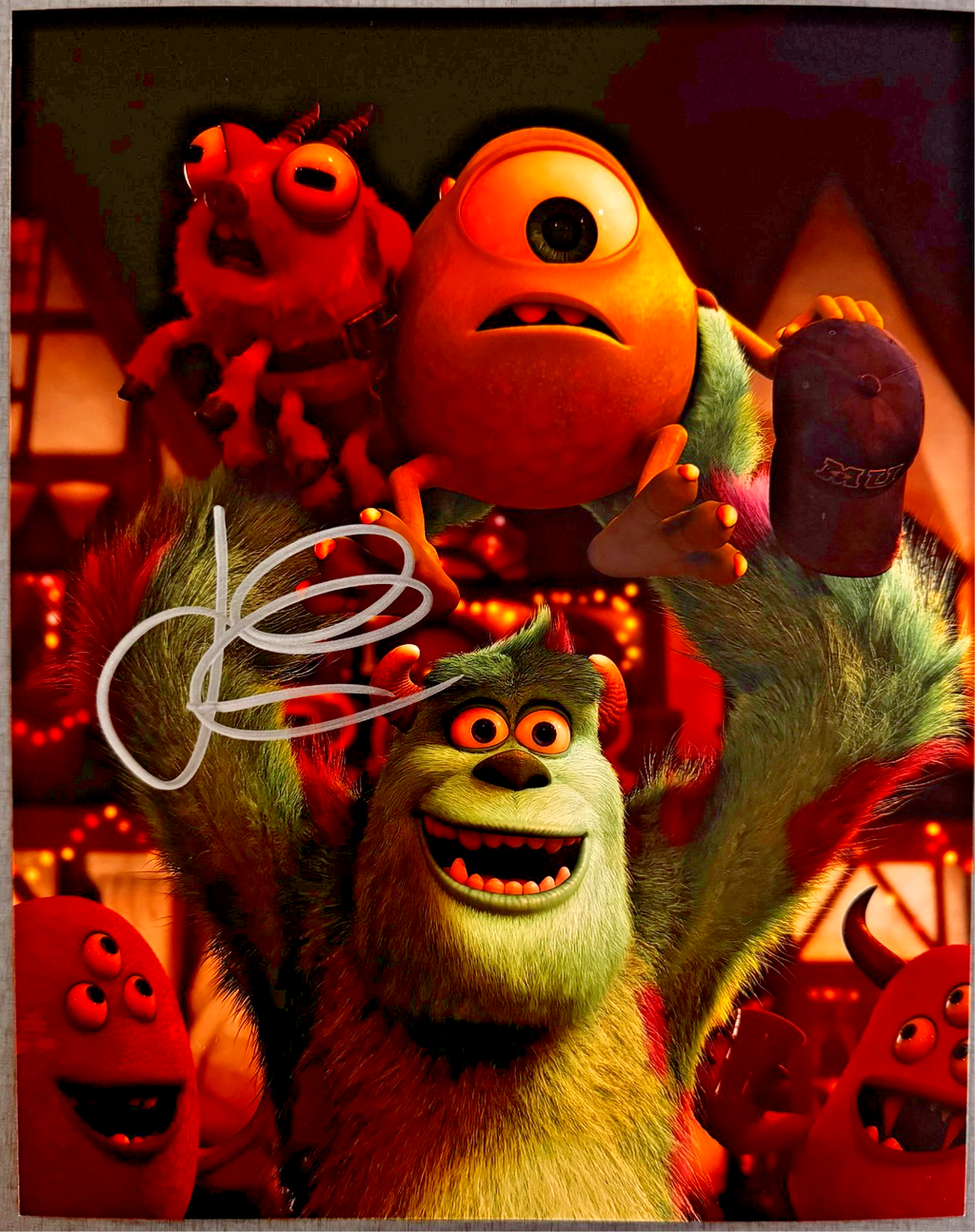 John Goodman Monsters Inc. Signed Autograph Signature 8x10 Matte Photograph COA