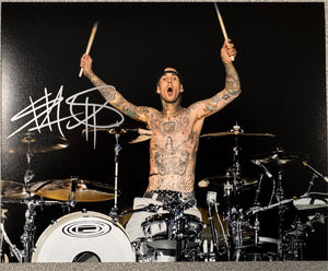 Travis Barker Blink 182 Signed Autograph Signature 8x10 Matte Photograph COA