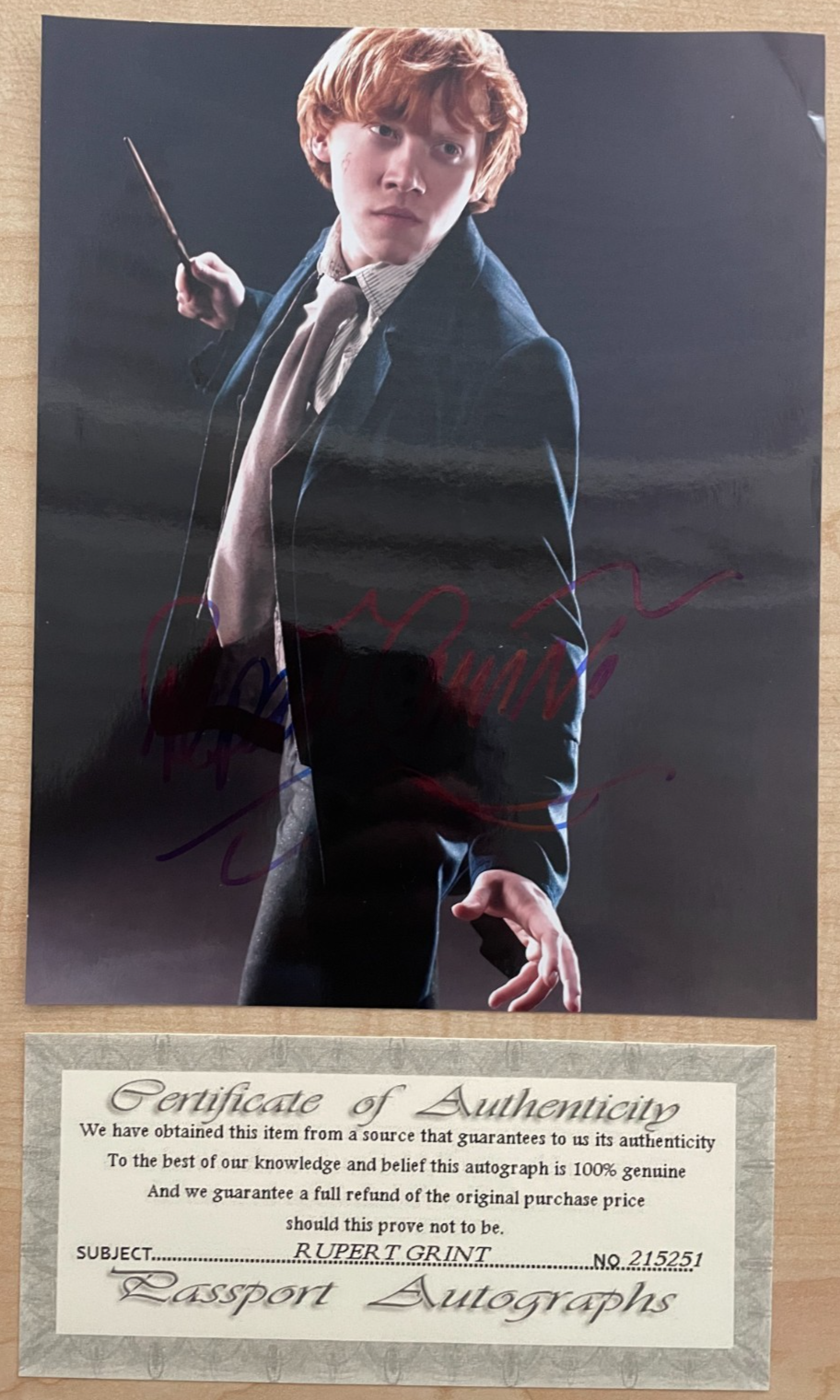Rupert Grint Signed Autograph Signature 8x10 Harry Potter with COA