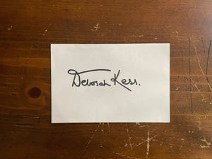 Deborah Kerr Signed Autograph Signature 4x6 Index Card