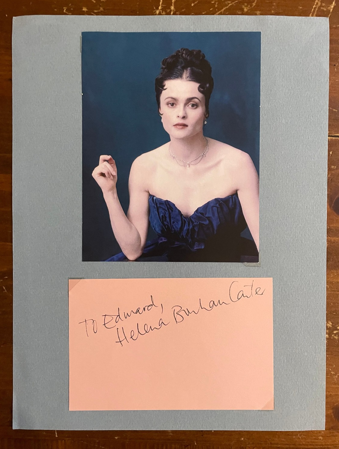 Helena Bonham Carter Signed Autograph Signature 5.5x3.5 Autograph Paper