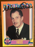 Vincent Price Signed Autograph Signature on Collectible Hollywood Trading Card