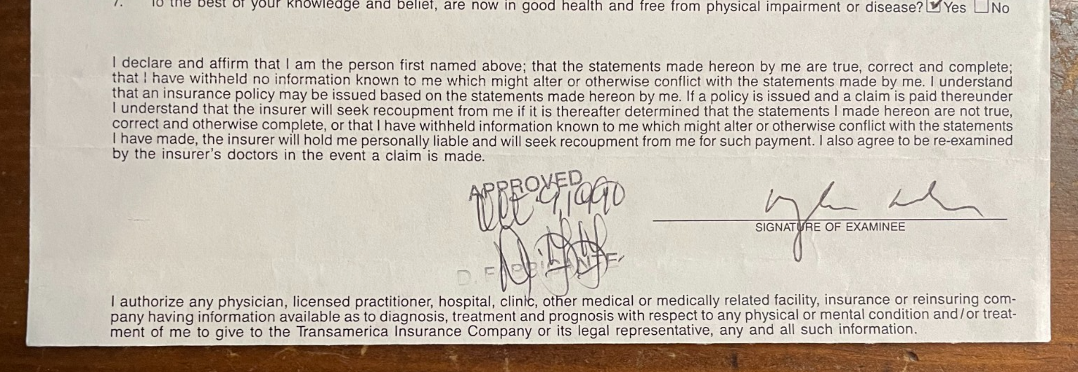 Dylan Baker Signed Autograph Signature for Love Potion #9 Pre-production Orig